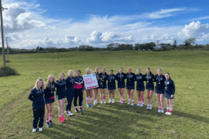 Team fundraising at the pitch